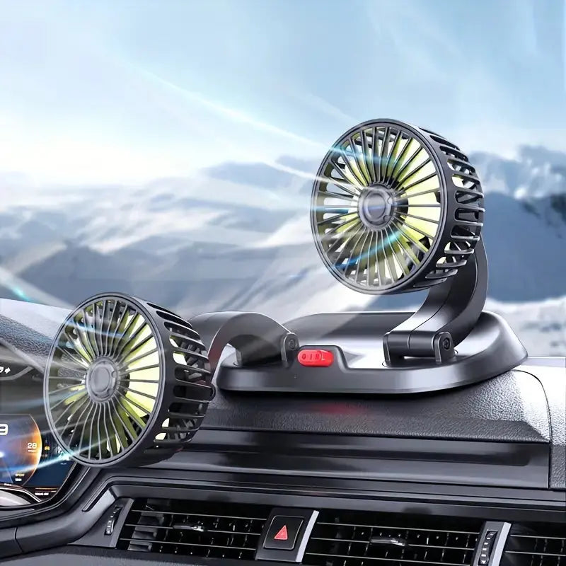 ❄️ Ventilador Doble Para Auto 🍃