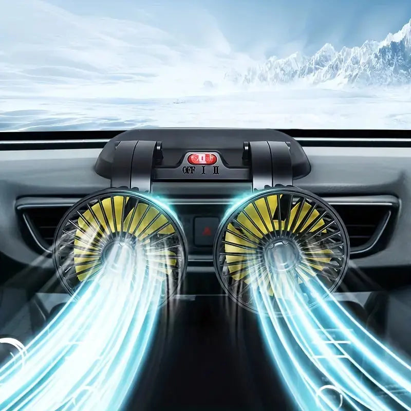 ❄️ Ventilador Doble Para Auto 🍃