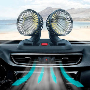 ❄️ Ventilador Doble Para Auto 🍃