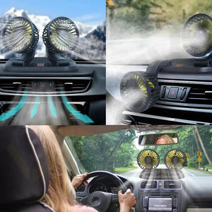 ❄️ Ventilador Doble Para Auto 🍃